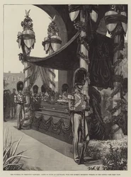 The Funeral of President Garfield, Lying in State at Cleveland, with the Queen